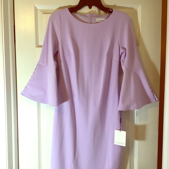 calvin klein pearl sleeve dress